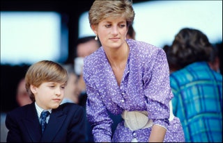 Принц Уильям и принцесса Диана 1991