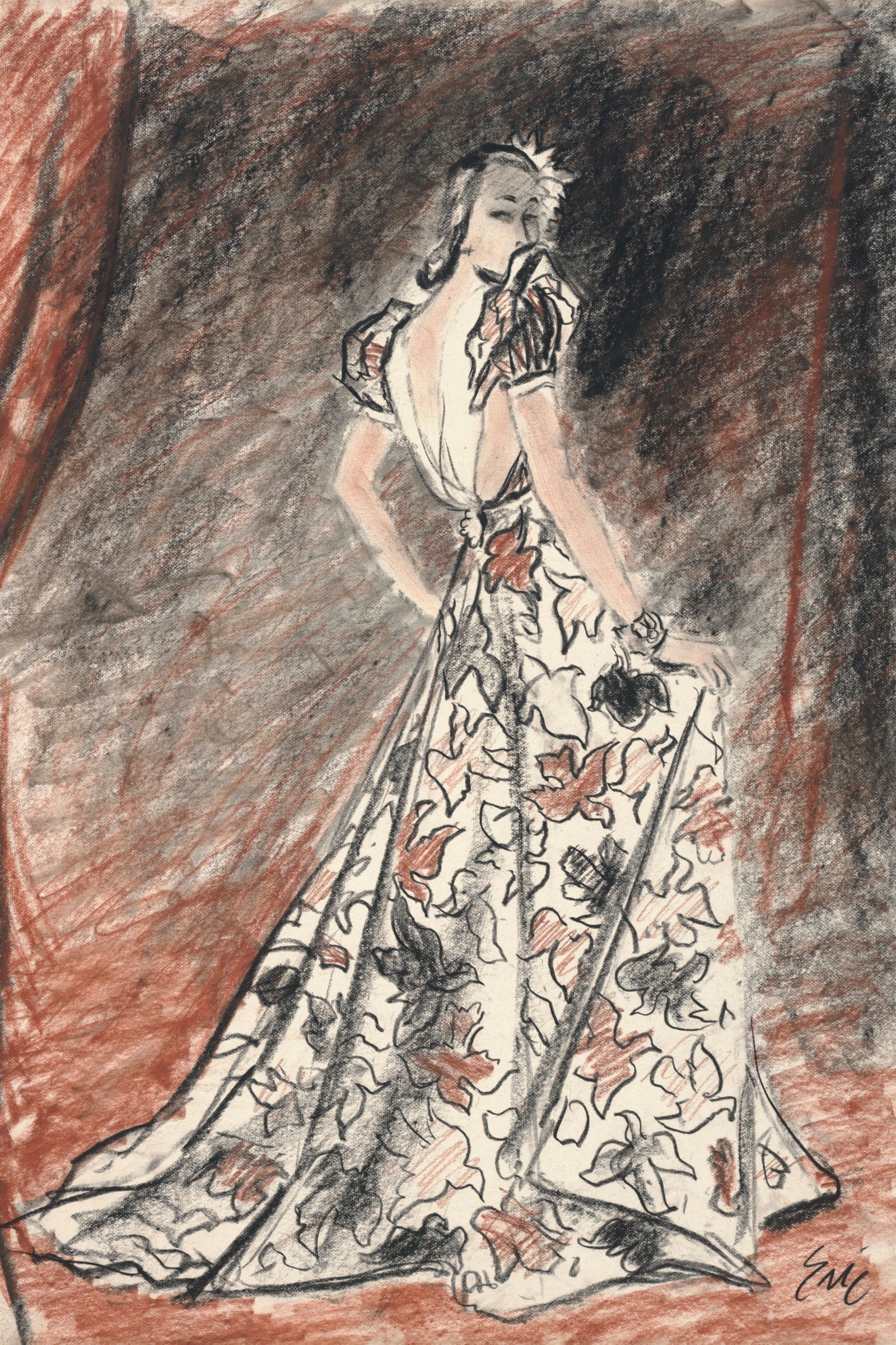 Иллюстрация Чарльза Фредерика Уорта для Vogue 1939