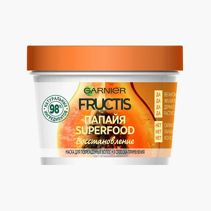 Fructis Superfood папайя Garnier 425 рублей