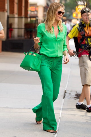 Хайди Клум с сумкой Hermès Birkin в НьюЙорке 2016