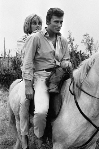Сильви Вартан и Джонни Холлидей в Камарге 1963