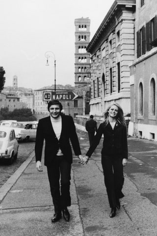 Гюнтер Закс и Брижит Бардо в Риме 1967