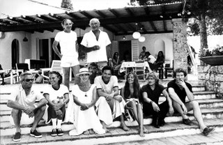 Эдди Барклей Шарль Азнавур Эдди Митчелл Кристоф и их друзья на вилле Les Forges в СенТропе 1978