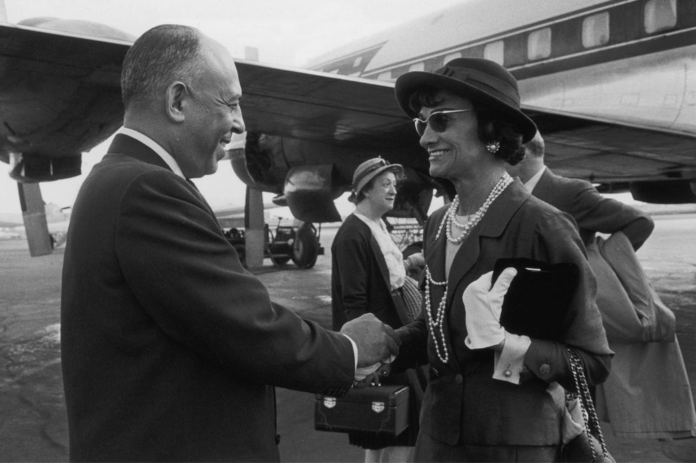 Стэнли Маркус и Коко Шанель в Далласе 1957