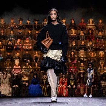 PARIS FRANCE  MARCH 03  Mona Tougaard walks the runway during the Louis Vuitton as part of the Paris Fashion Week...