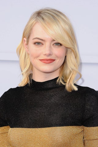 Image may contain Emma Stone Sweater Clothing Apparel Woman Blonde Girl Kid Human Female Teen Child and Person