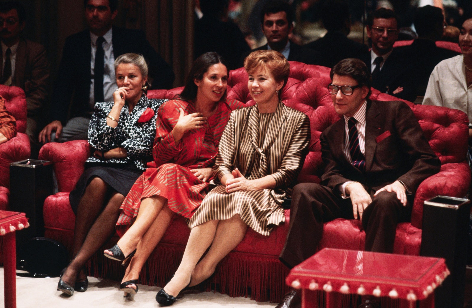 Раиса Горбачева на показе Ива СенЛорана организованном специально для нее Париж 1985