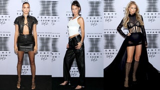 Ирина Шейк Белла Хадид Пэрис Хилтон и другие на показе Рианны Savage x Fenty