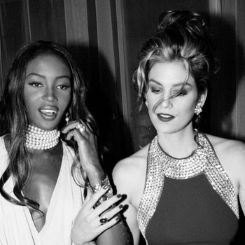 Naomi Campbell and Cindy Crawford at party for Naked Tango