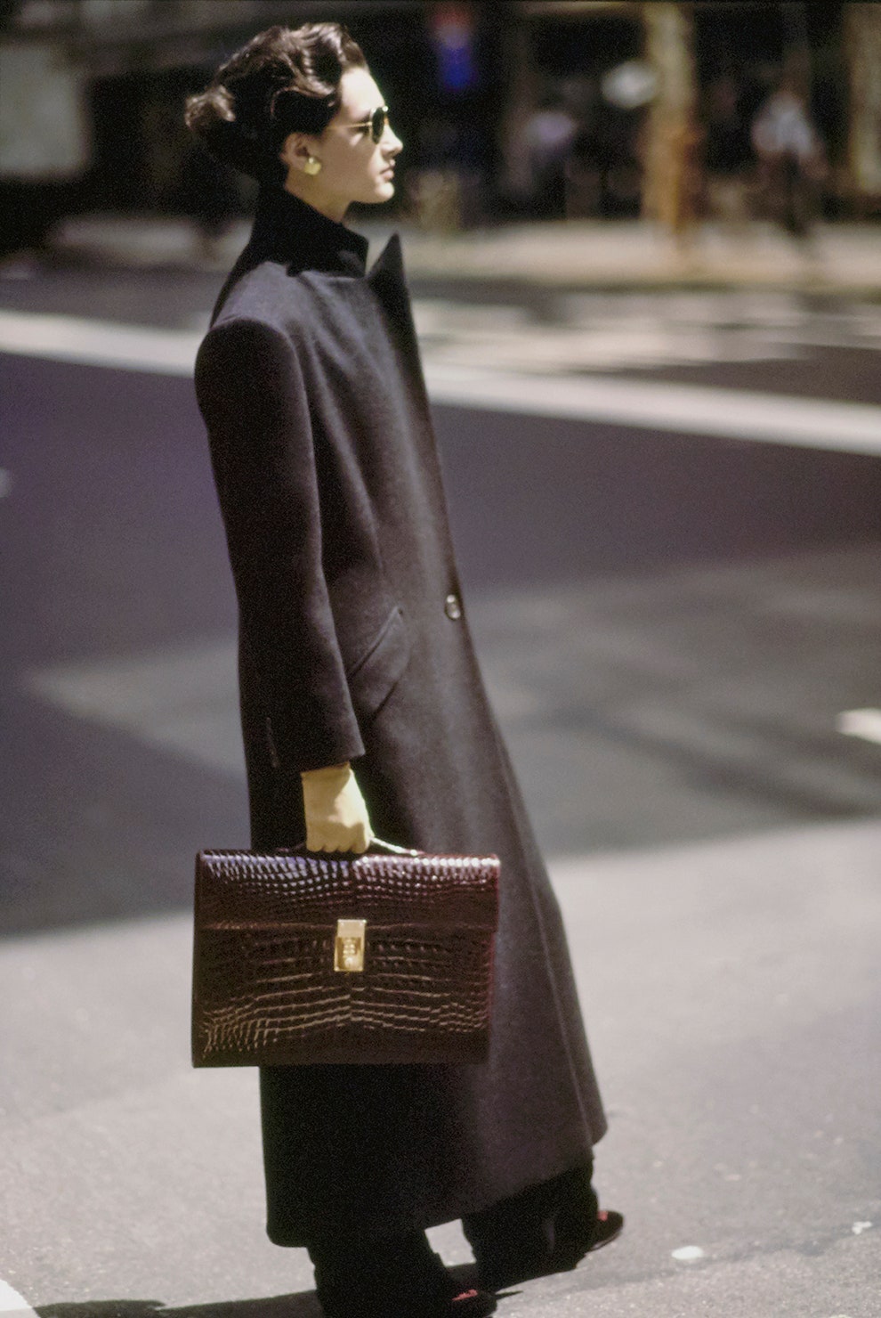 Модель в пальто Ralph Lauren Vogue 1976