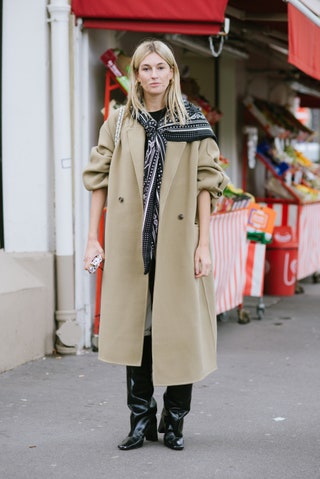Image may contain Clothing Coat Apparel Overcoat Trench Coat Human Person and Daria Gavrilova