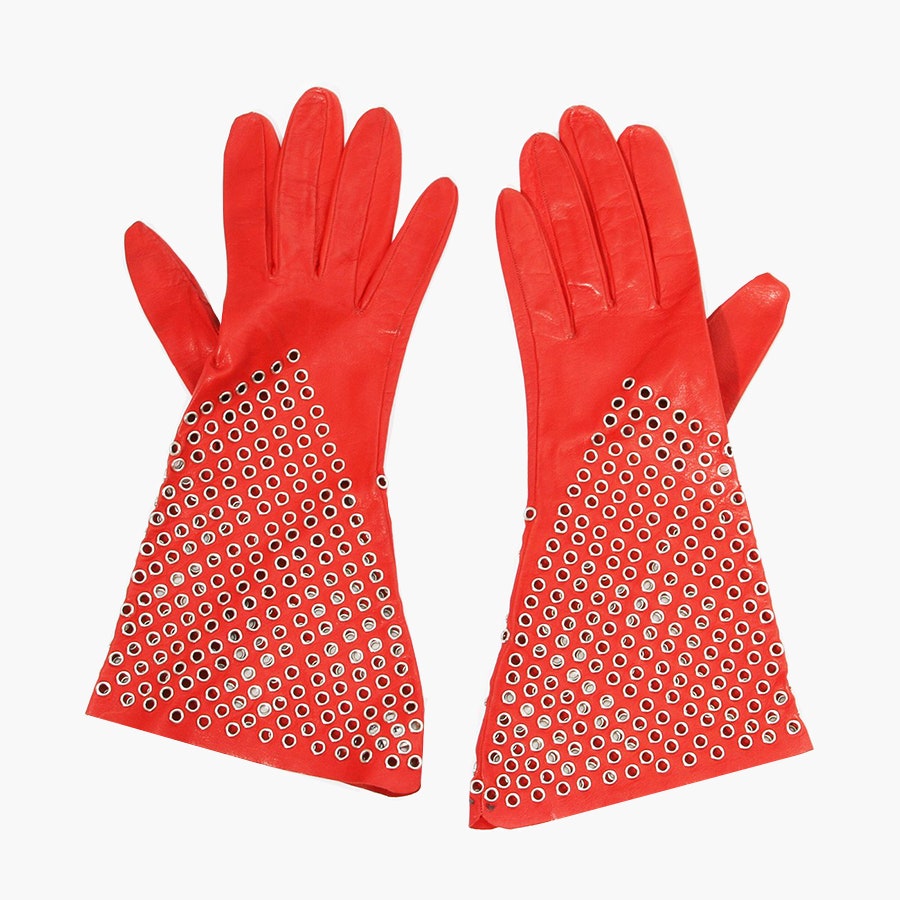 Кожаные перчатки Azzedine Alaïa 36000 рублей decadesinc.com