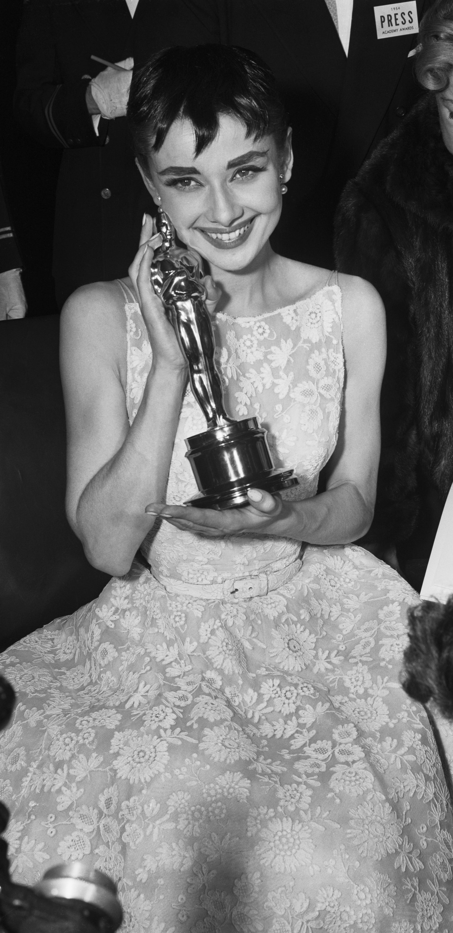 Одри Хепберн на вручении премии «Оскар» 1954