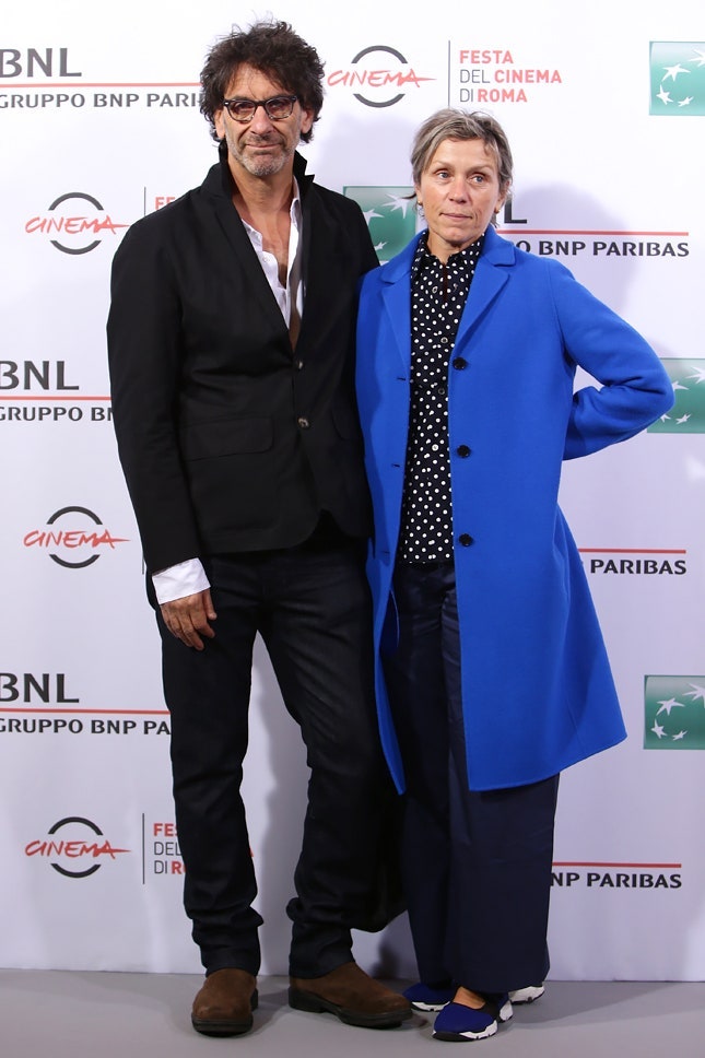Джоэл Коэн и Фрэнсис Макдорманд на кинофестивале в Риме 2015