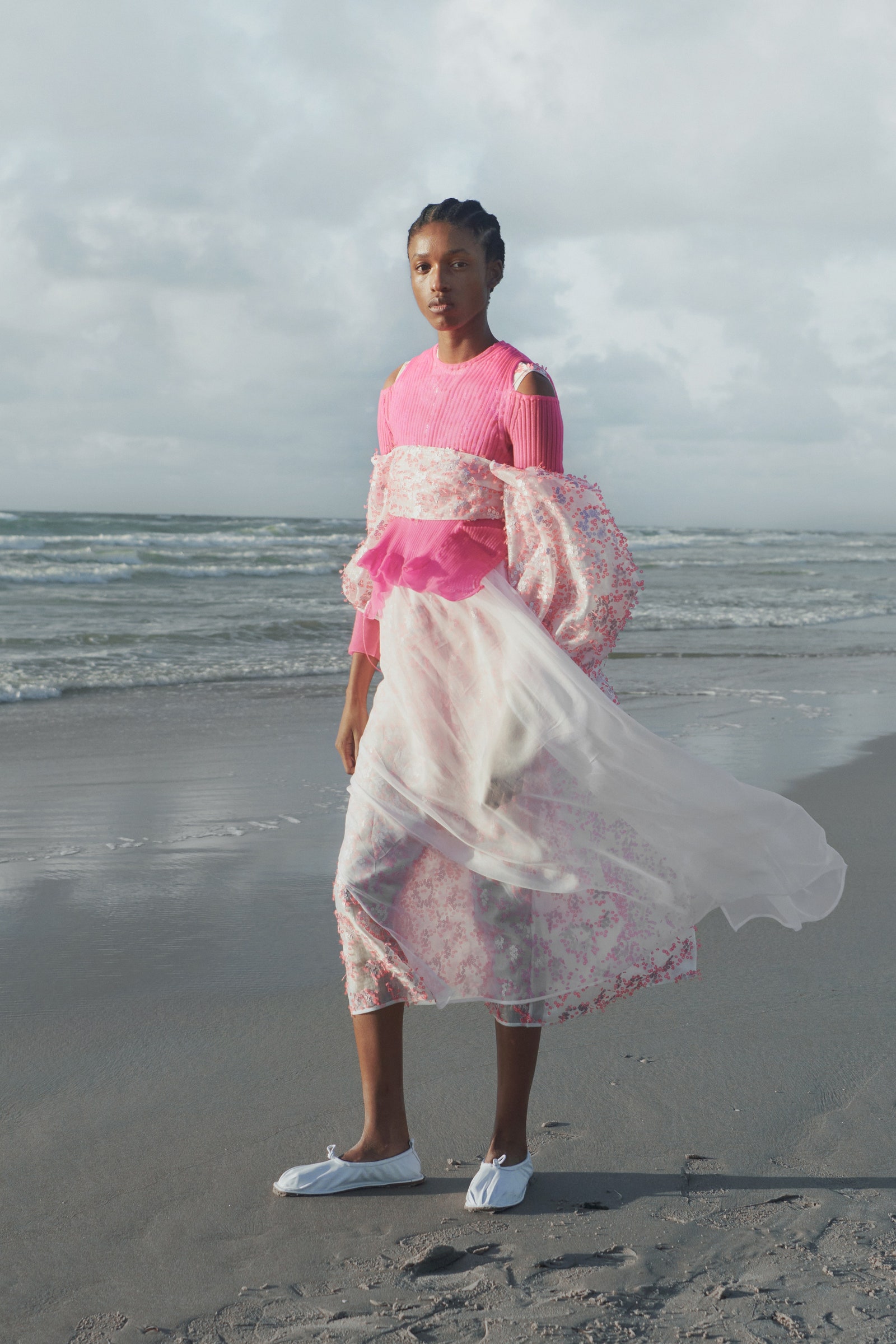 Image may contain Clothing Apparel Evening Dress Fashion Gown Robe Footwear Shoe Sleeve Skirt Human and Person