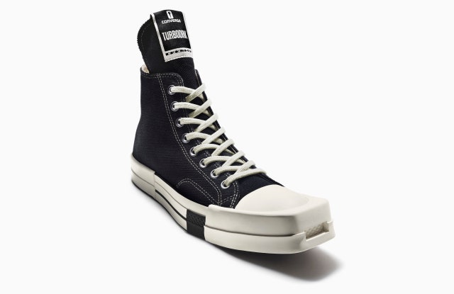 A look from Rick Owens' collaboration with Converse.