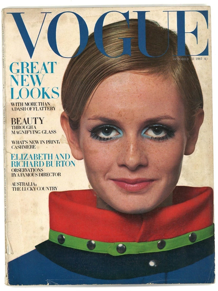Твигги на обложке Vogue 1967