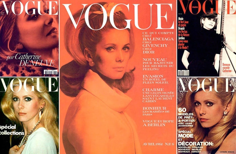 Катрин Денев на обложках Vogue