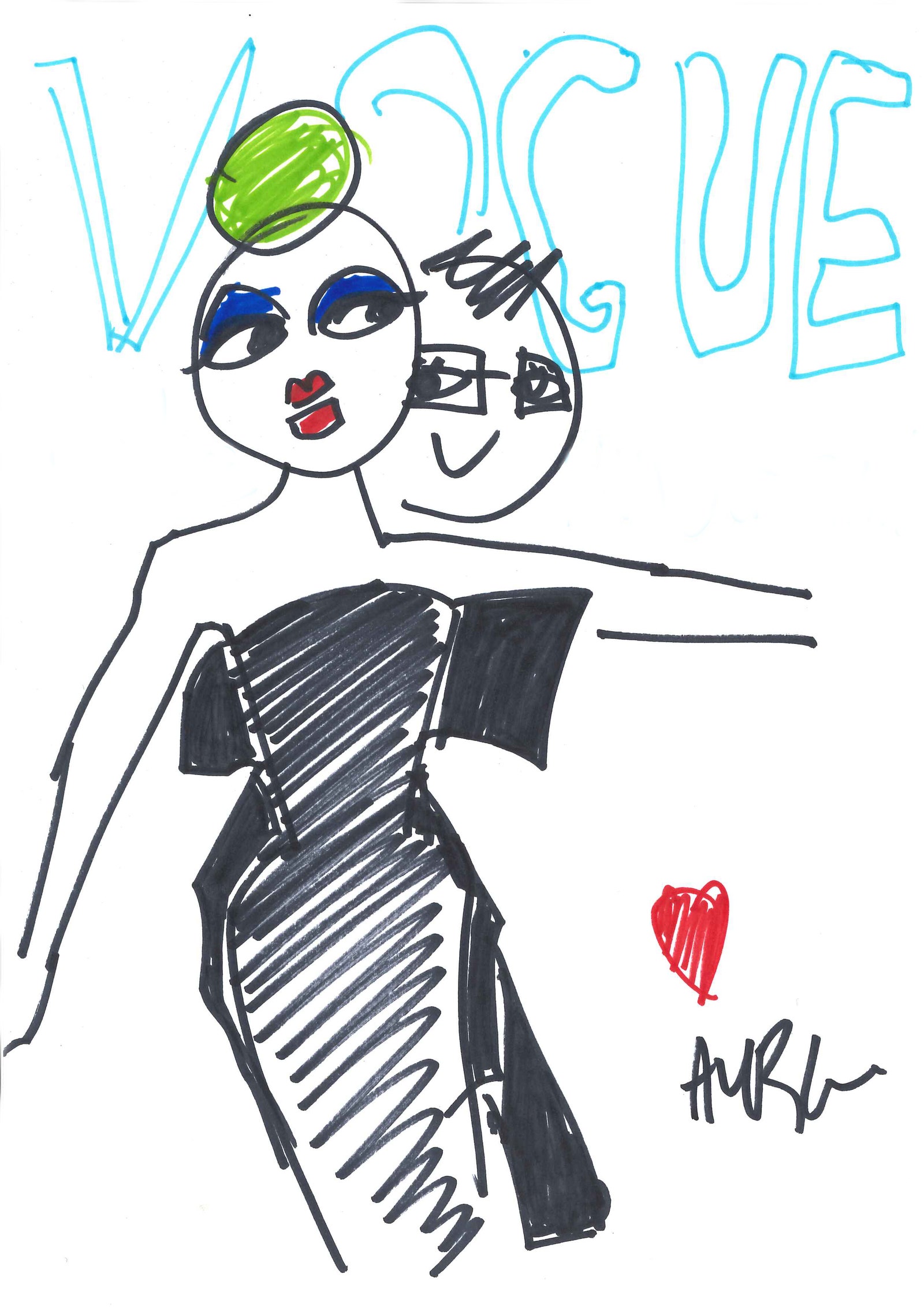 Скетч Альбера Эльбаза для Vogue