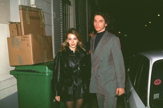 Кайли Миноуг и Майкл Хатченс на показе Chanel Сouture осеньзима 1992