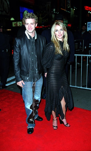 Джастин Тимберлейк и Бритни Спирс в НьюЙорке 2002