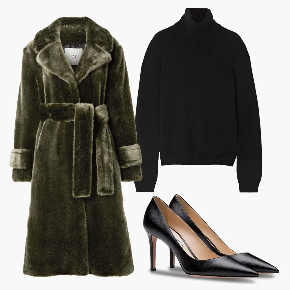 Шуба из искусственного меха Faz Not Fur 68838 рублей netaporter.com кашемировая водолазка Saint Laurent 89066 рублей...