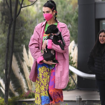 EXCLUSIVE 28012021  British popstar Dua Lipa and her boyfriend Anwar Hadid are spotted house hunting as they view a...