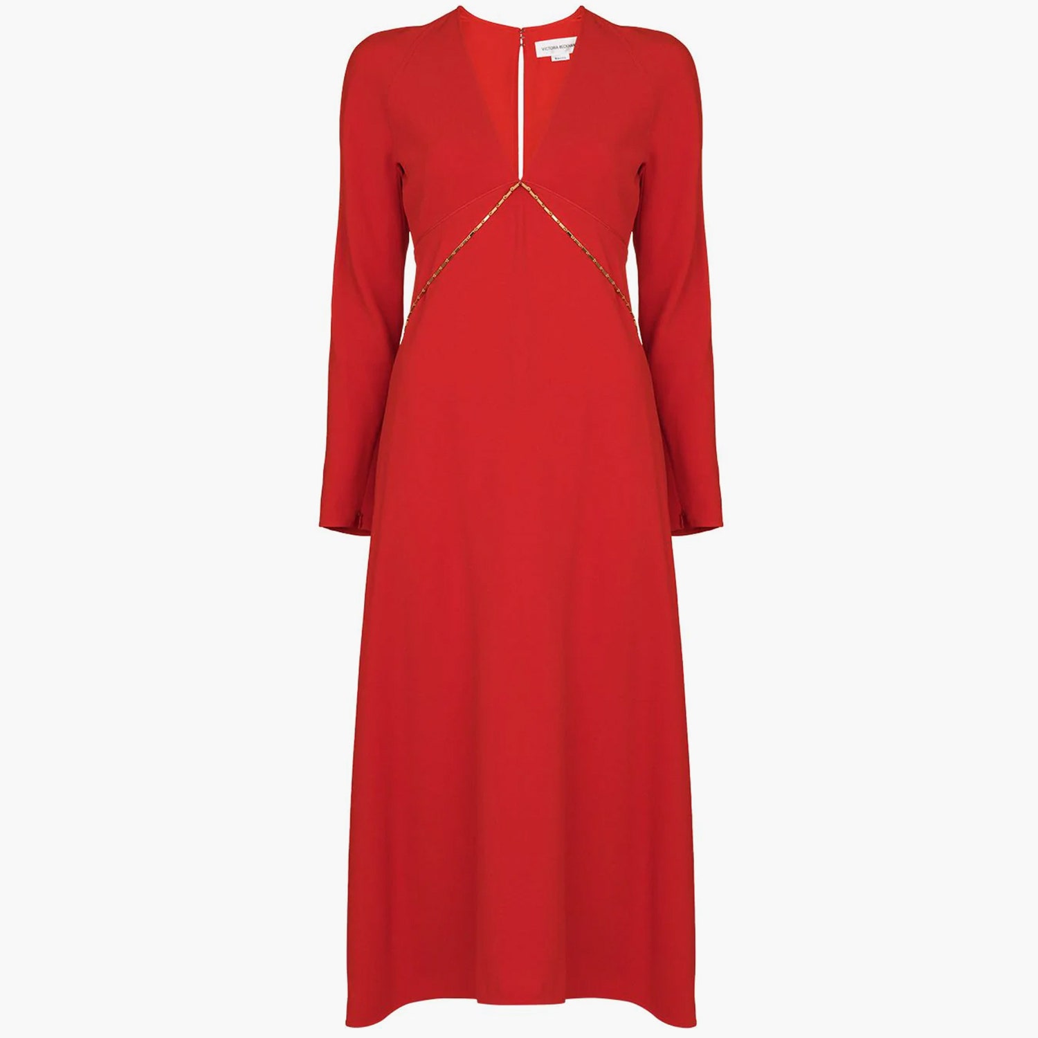 Платье миди с цепочкой Victoria Beckham 111805 рублей farfetch.com