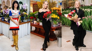 Гости открытия цветочного базара в Петровском пассаже