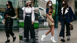 Стритстайл на показе Louis Vuitton в Сингапуре