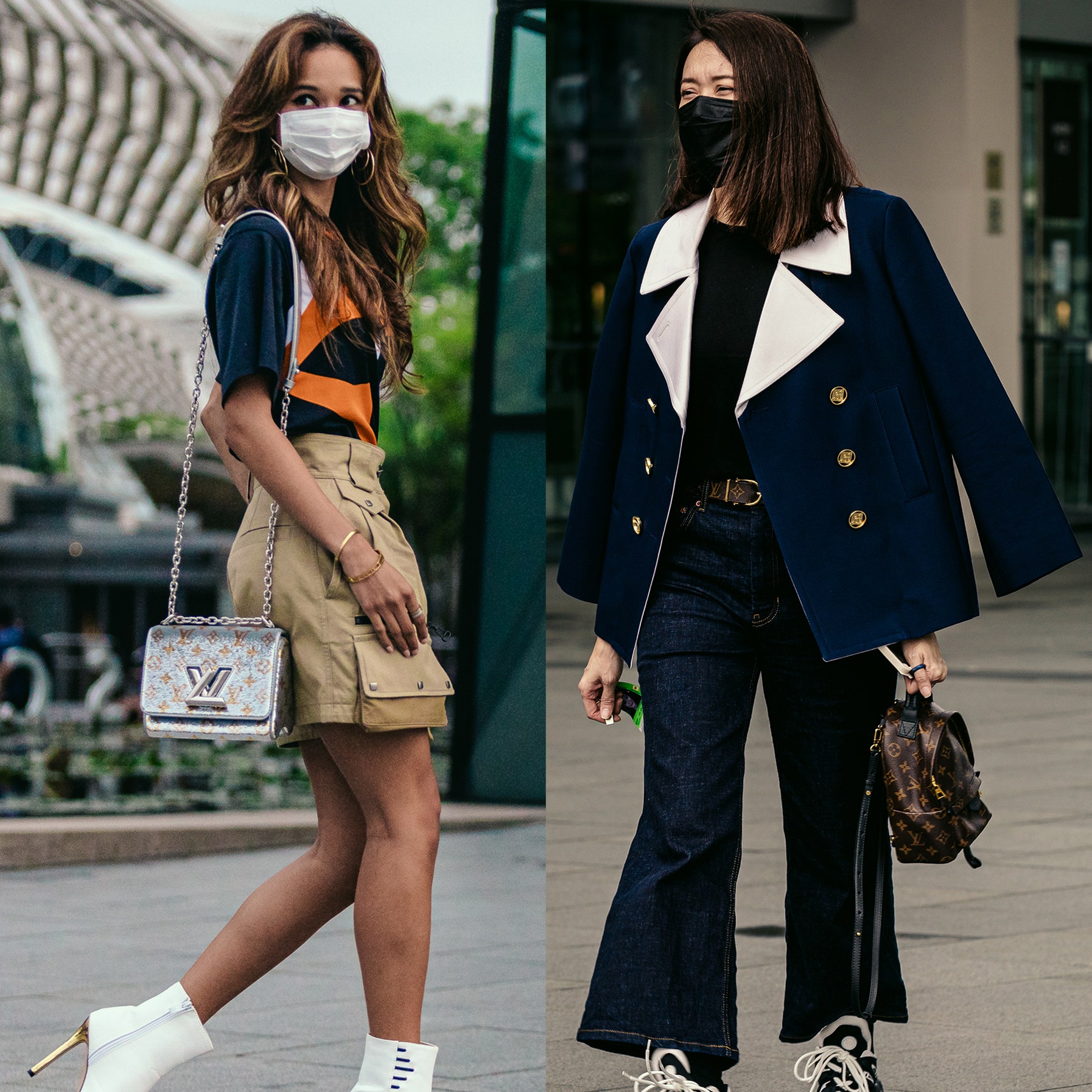 Стритстайл на показе Louis Vuitton в Сингапуре