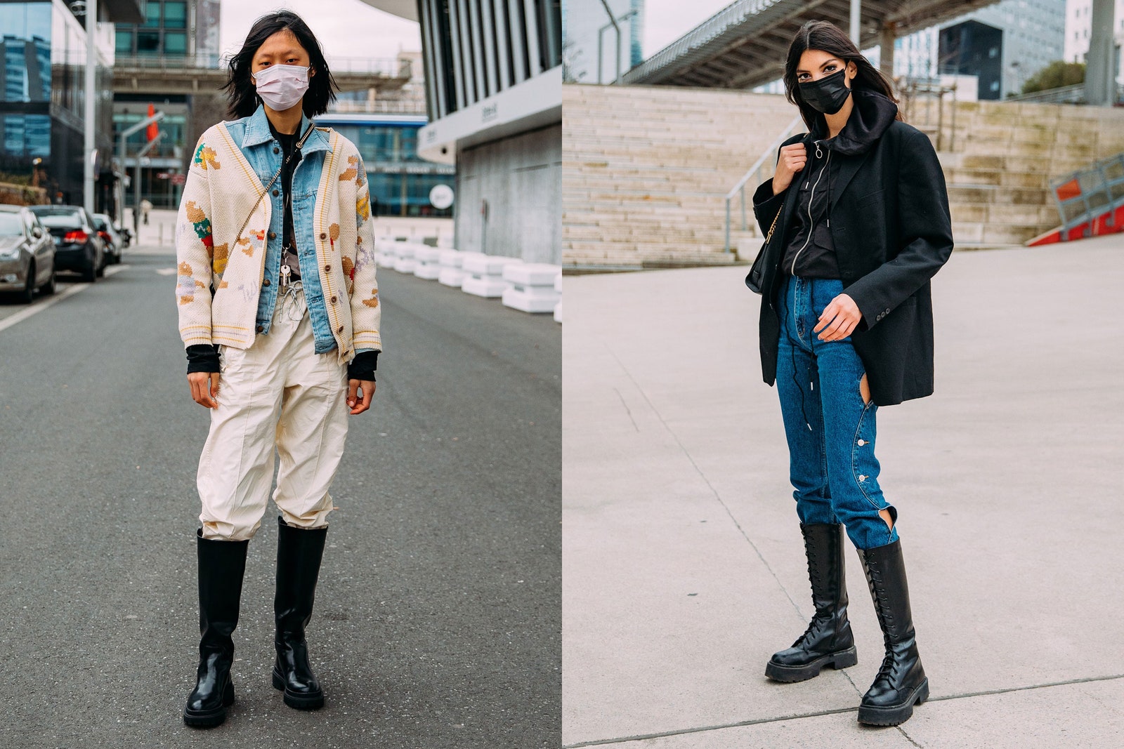 Fashion street style aw21 trends mini kilts pastel coords vogue