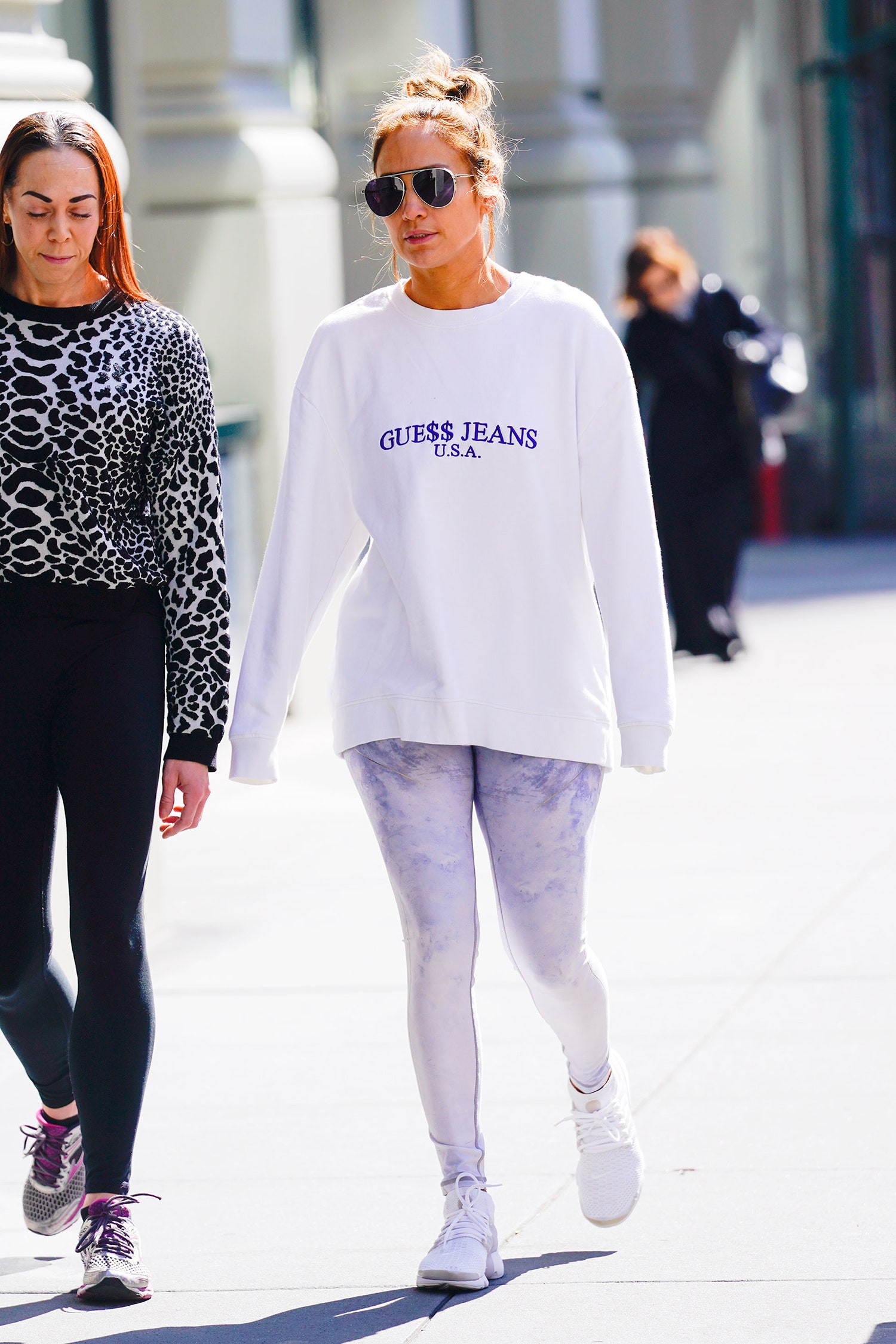 NEW YORK NY  MARCH 20  Jennifer Lopez goes to the gym on March 20 2019 in New York City.