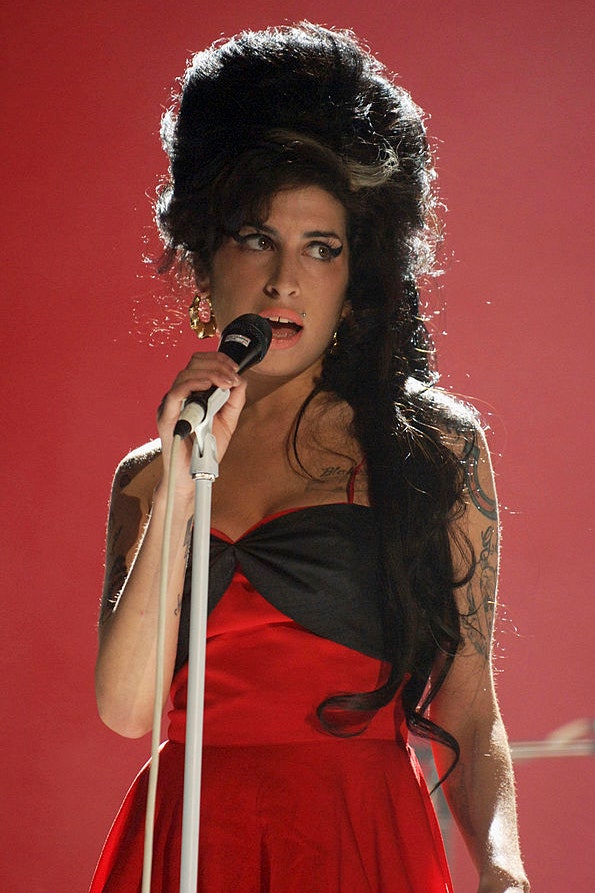 LONDON  FEBRUARY 14    Singer Amy Winehouse perfoms on stage during the rehearsals at the Brit Awards 2007 at Earls...