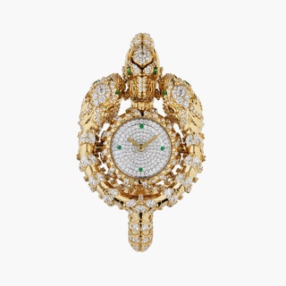 Часы Dionysus из желтого золота с бриллиантами и цаворитом Gucci