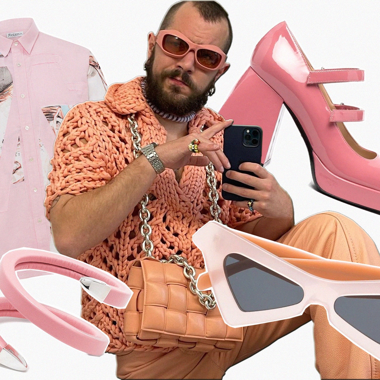 All Pink Everything: носите тотал-луки в розовых оттенках, как директор моды 032с Марк Геринг
