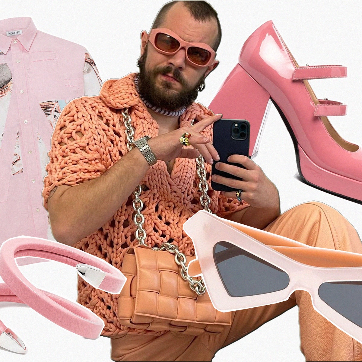 All Pink Everything: носите тотал-луки в розовых оттенках, как директор моды 032с Марк Геринг
