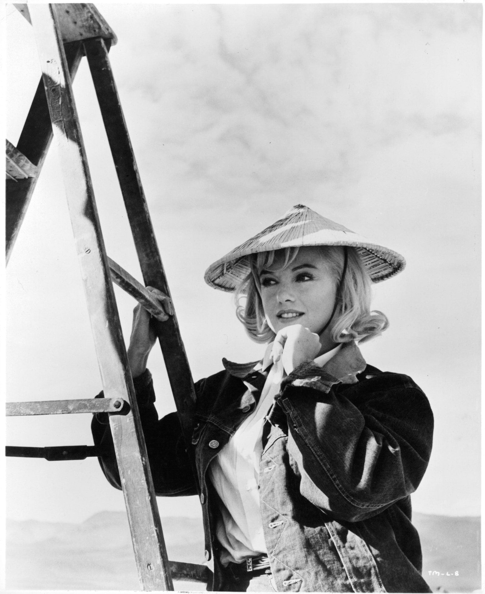 Мэрилин Монро на съемках фильма «Неприкаянные» 1961 год