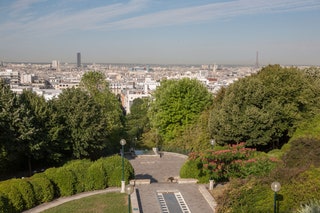 Парк де Бельвиль сад париж холм