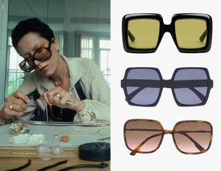 В гигантских солнцезащитных очках с полупрозрачными линзами Эльза Перетти ходила в Studio 54 в них же дизайнер работала...