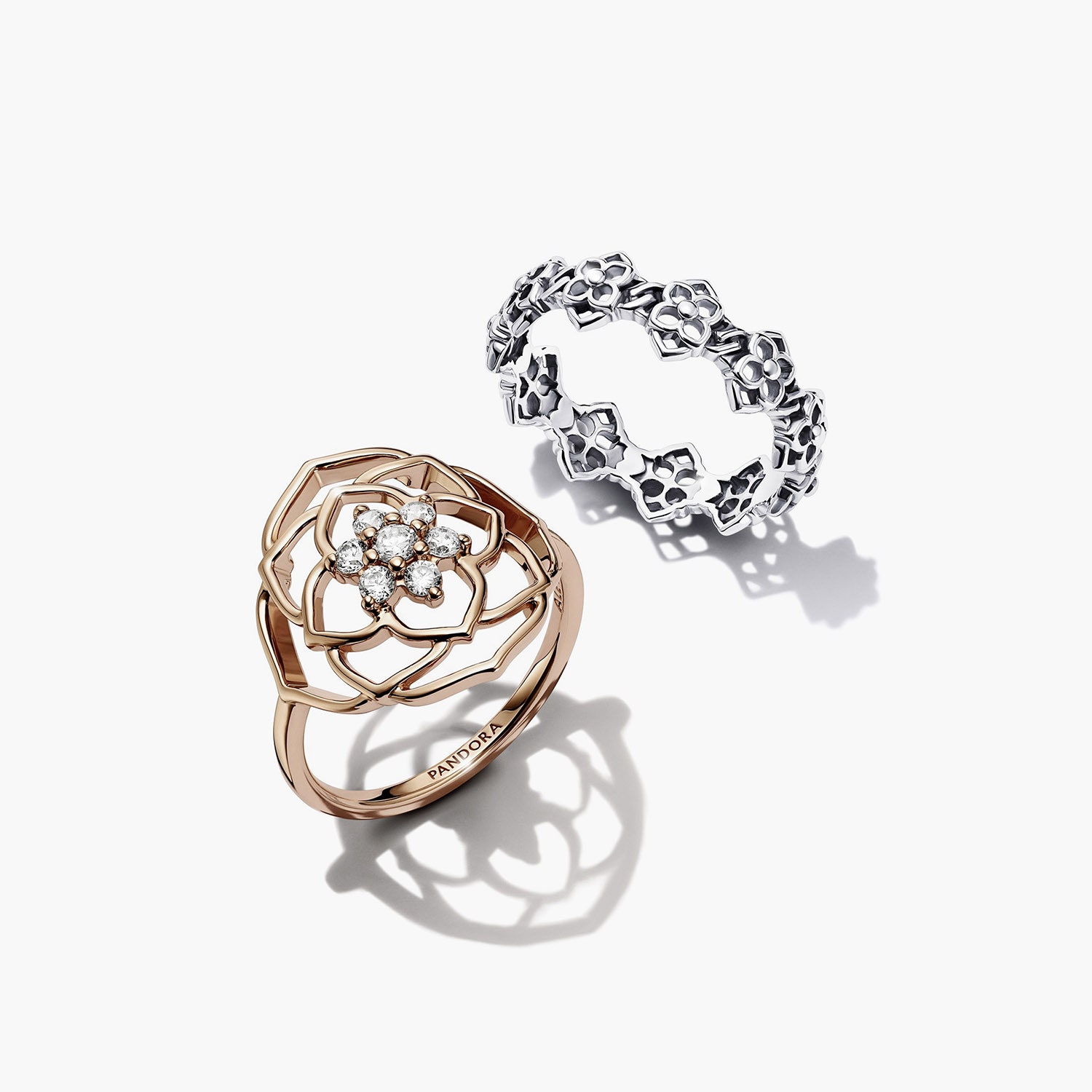 Кольцо «Роза» и кольцо «Венок из роз»