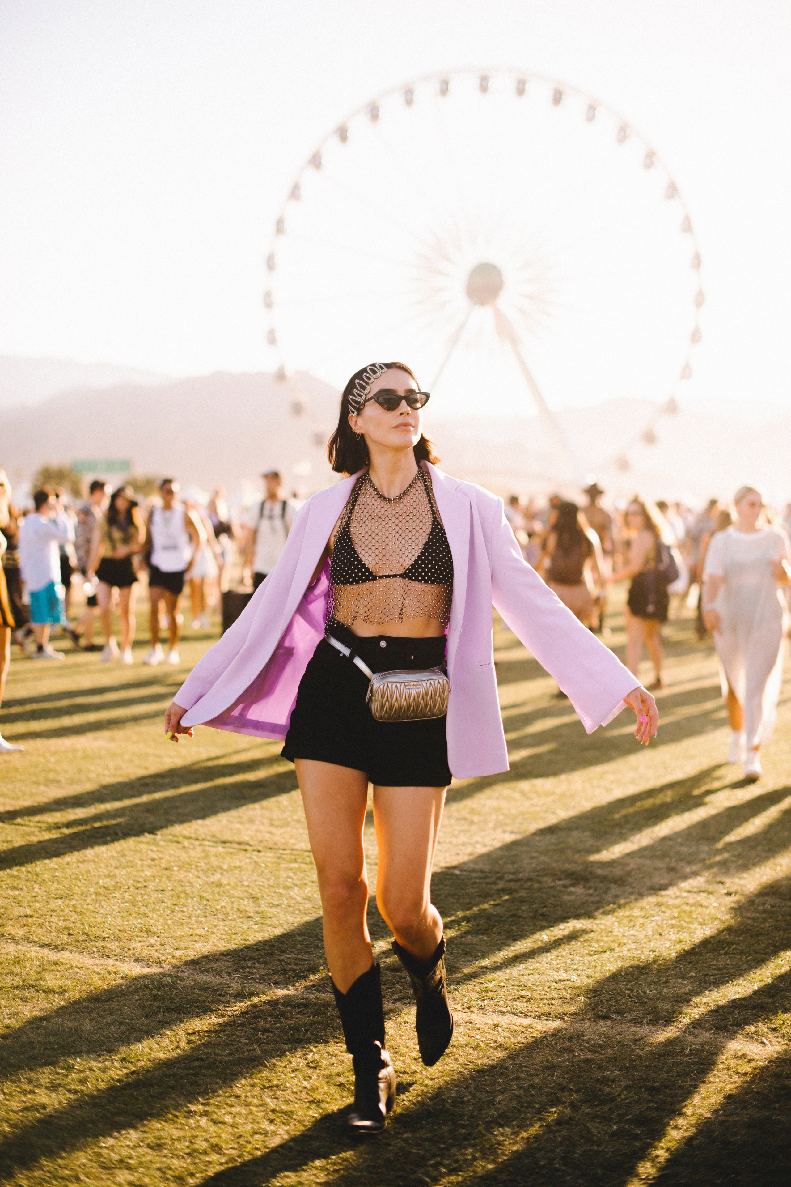 INDIO CALIFORNIA  APRIL 13  Brittany Xavier street style at the 2019 Coachella Valley Music and Arts Festival Weekend 1...