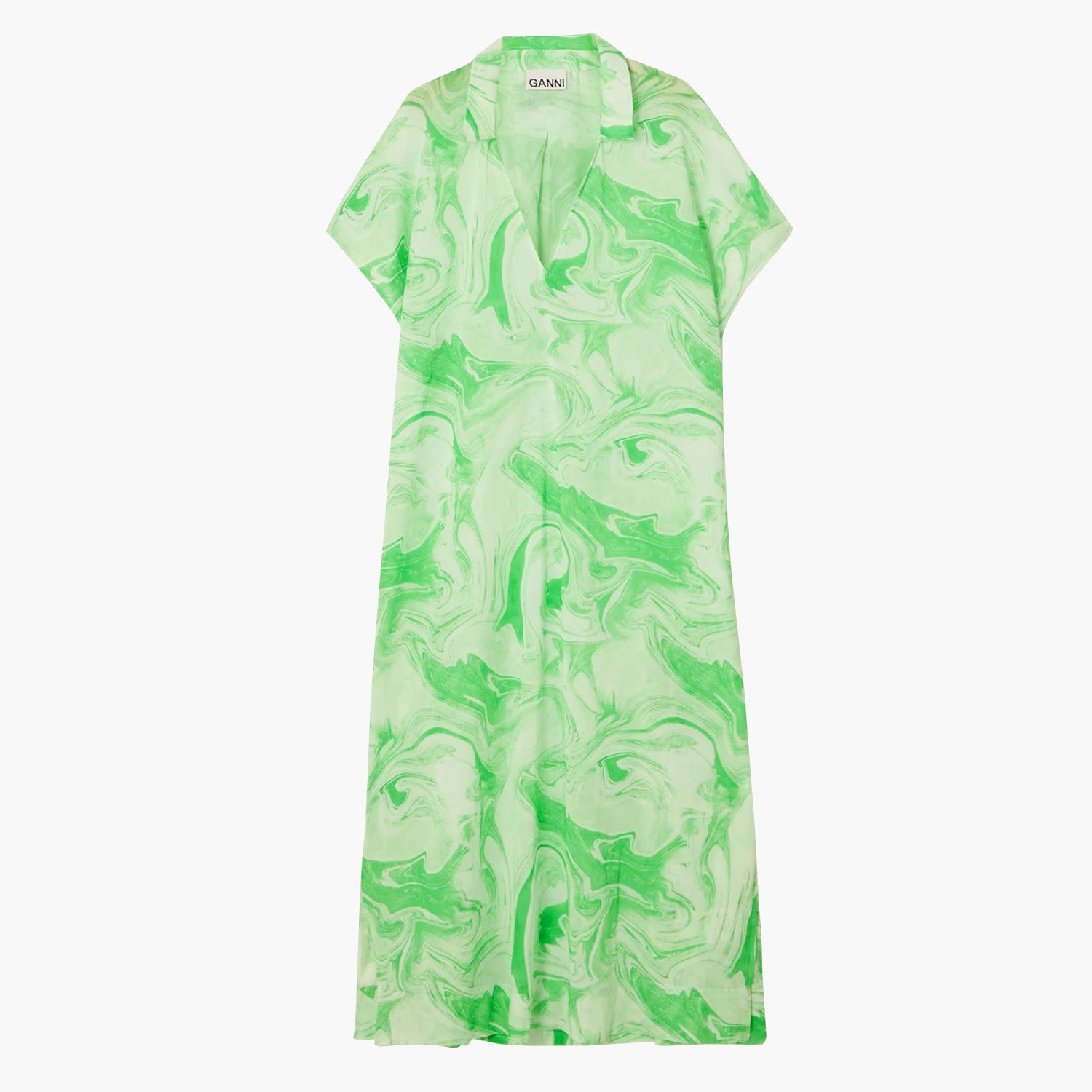 Платьекафтан из органического хлопка Ganni 12294 рубля netaporter.com