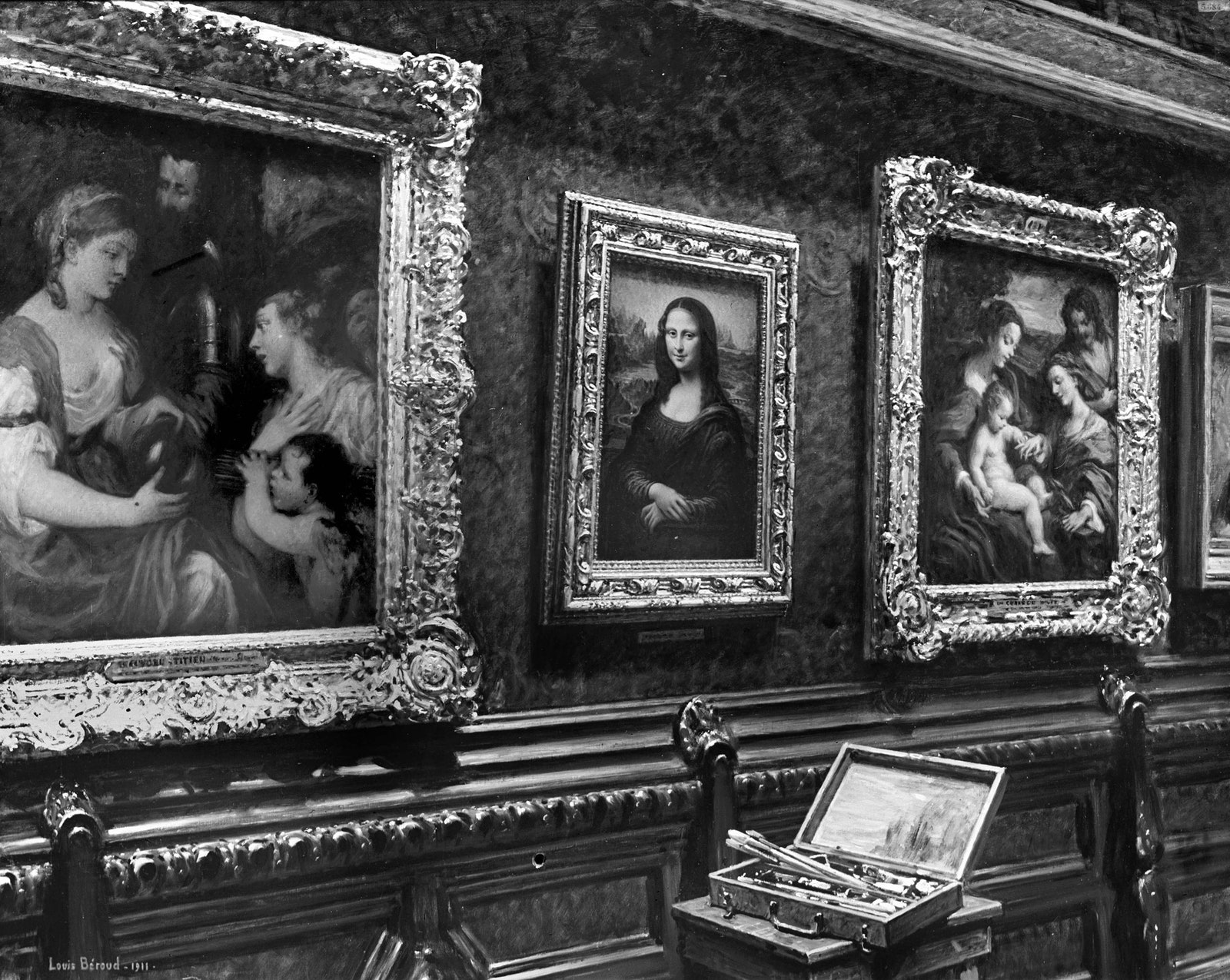 Местоположение «Моны Лизы» в Лувре до похищения в начале ХХ века