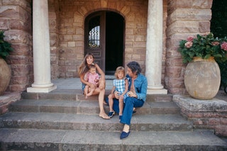 Kate Barry Jane Birkin Serge Gainsbourg and Charlotte Gainsbourg in SaintTropez Photo Getty