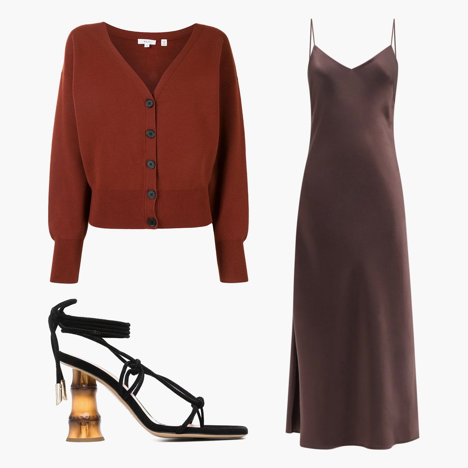 Кардиган A.L.C. 30916 рублей farfetch.com платьекомбинация Galvan 46095 рублей matchesfashion.com босоножки Gia Couture...