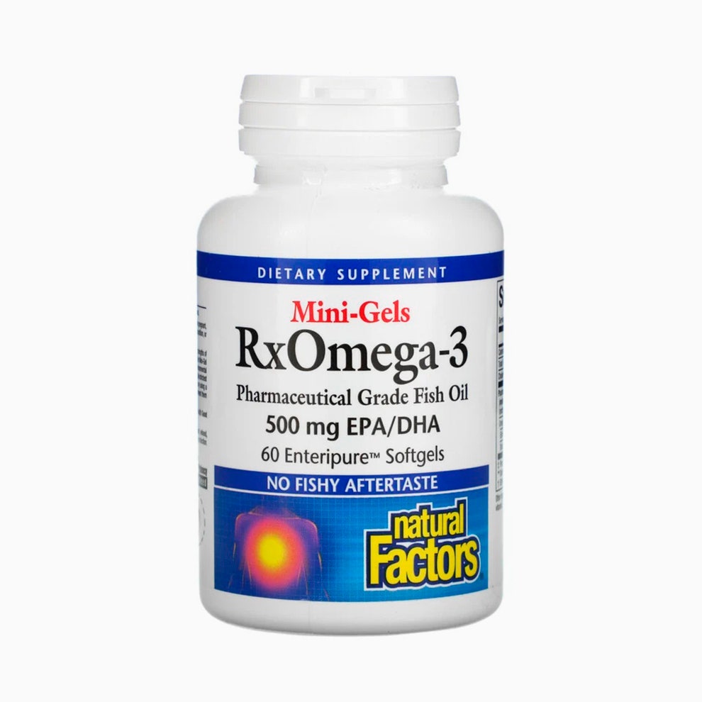 Рыбий жир фармацевтического класса чистоты MiniGels RxOmega3 Natural Factors 713 рублей