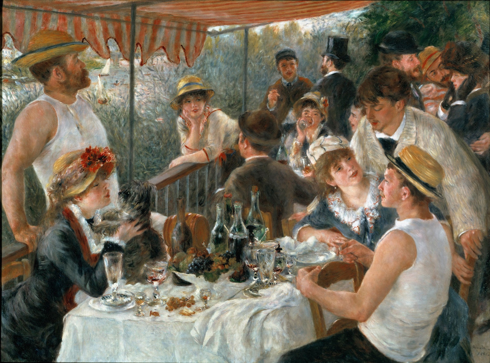 Luncheon of the boating party by French Impressionist painter PierreAuguste Renoir 18411919. Oil on canvas