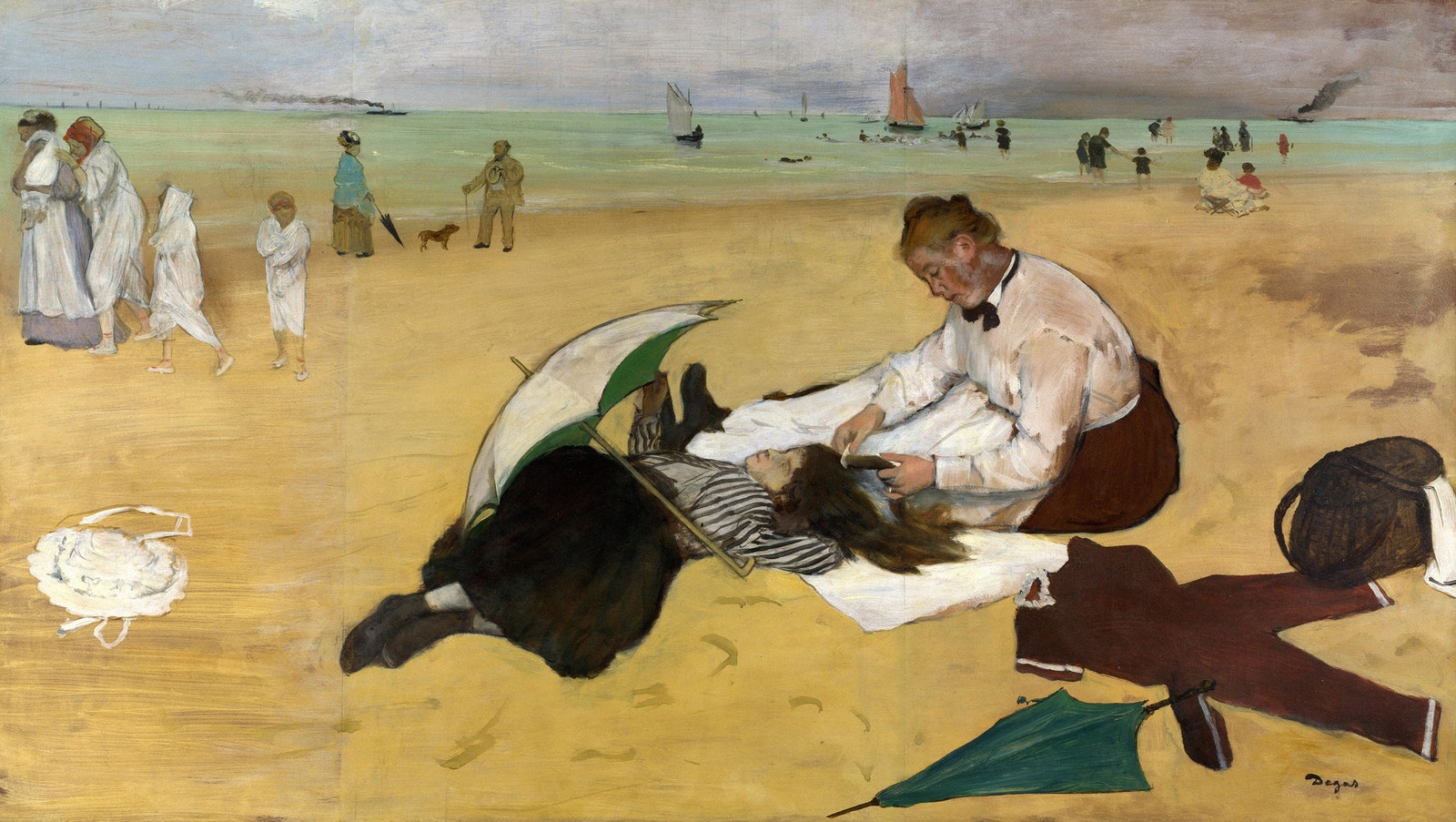 Edgar Degas  Beach Scene
