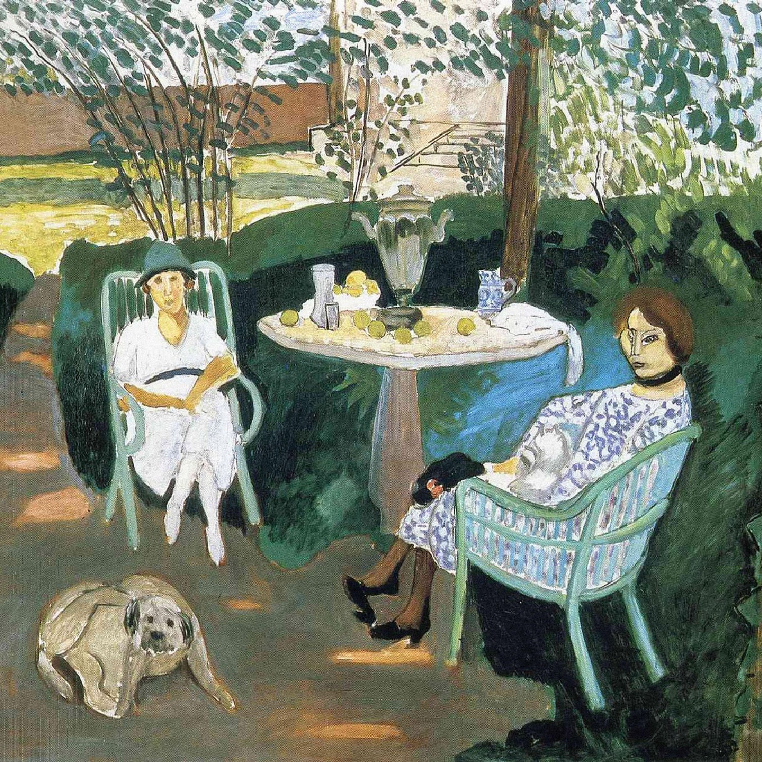 Tea in the garden.Matisse Henri 1919